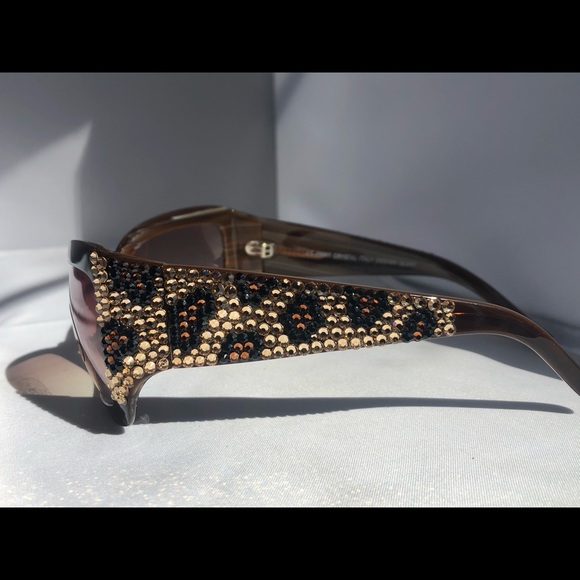 Jimmy Crystal Accessories - NEW Jimmy Crystal Cheetah Leopard Swarovski Sunglasses Stunning Sparkle!
